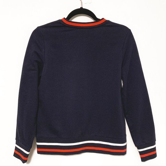 Banana Republic Navy Blue and Striped Sweater - Picture 2 of 5